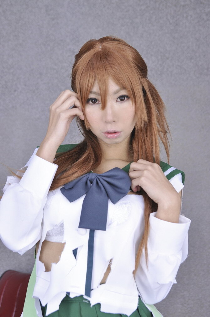 [Cosplay] 2013.04.09  Big boobs Saya Takagi 性感制服诱惑